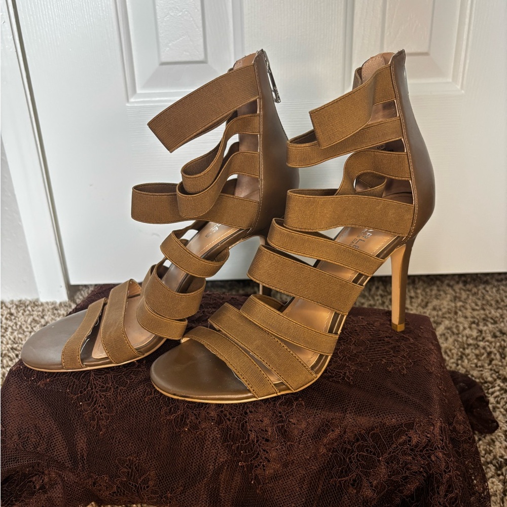Charles By Charles David Brown Strappy Heels